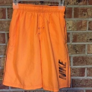 Nike Boys Sz Large orange Swim trunks